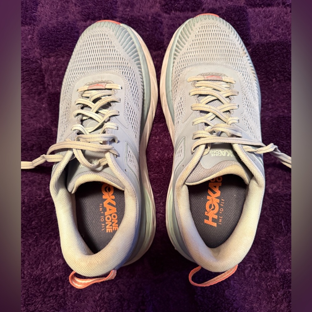 Hoka One One Light Blue Running Shoes